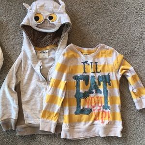 3T where the Wild Things are sweatshirt & Shirt